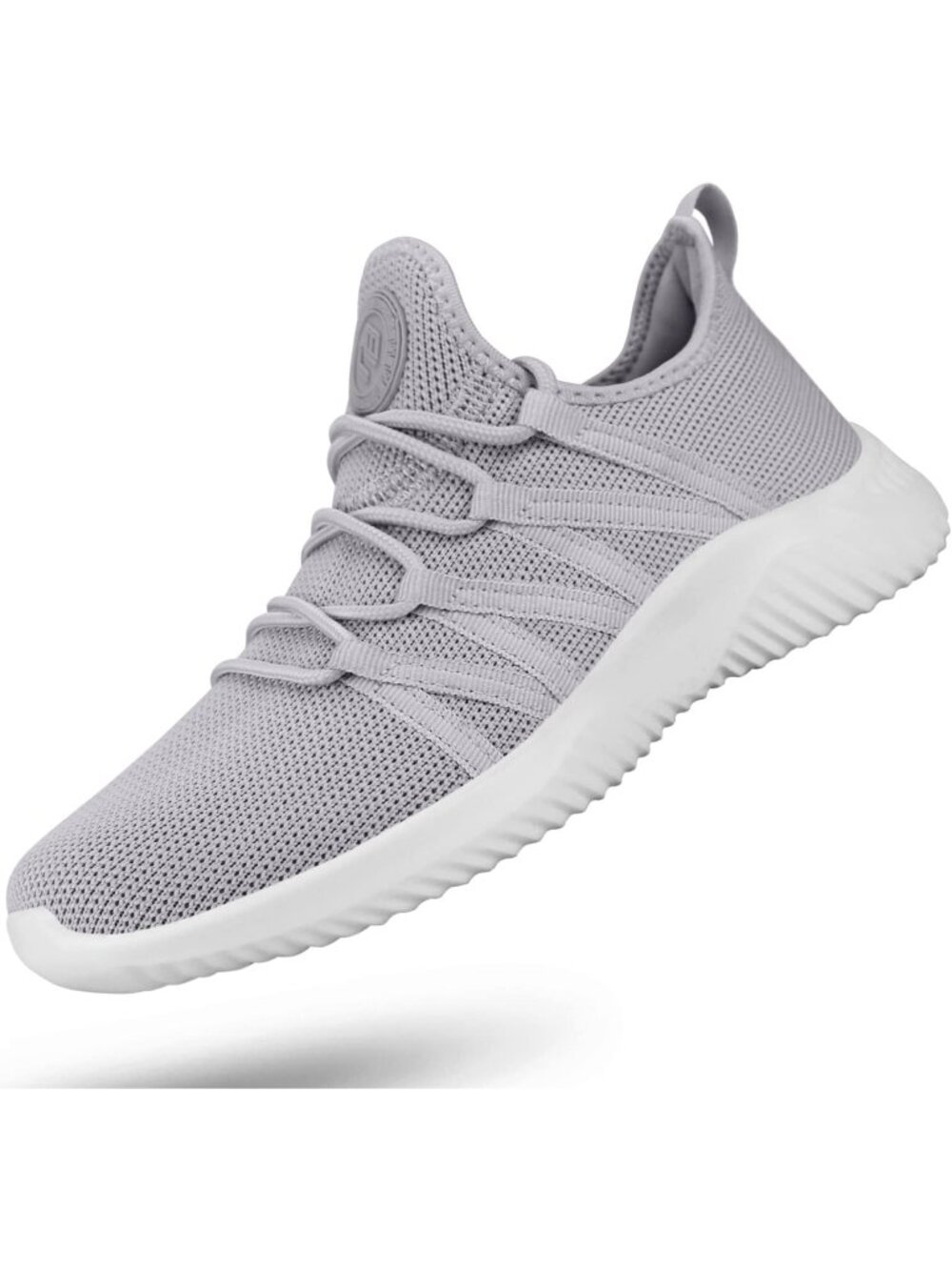 🆕Women's Light Grey Slip On Running Shoes Non Slip Gym Workout Tennis Sneakers